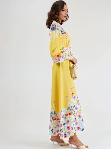MSN Collection Maxi Kleid in Gelb