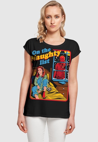 ABSOLUTE CULT T-Shirt 'Stranger Things - Naughty List' in Schwarz: predná strana