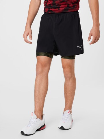 Regular Pantaloni sport de la PUMA pe negru: față