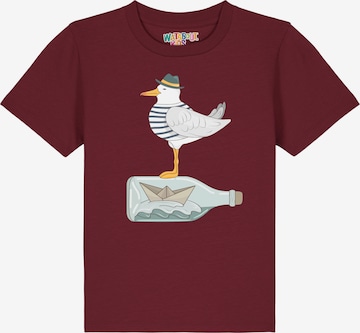 T-Shirt 'Möwe mit Hut' watabout.kids en rouge : devant