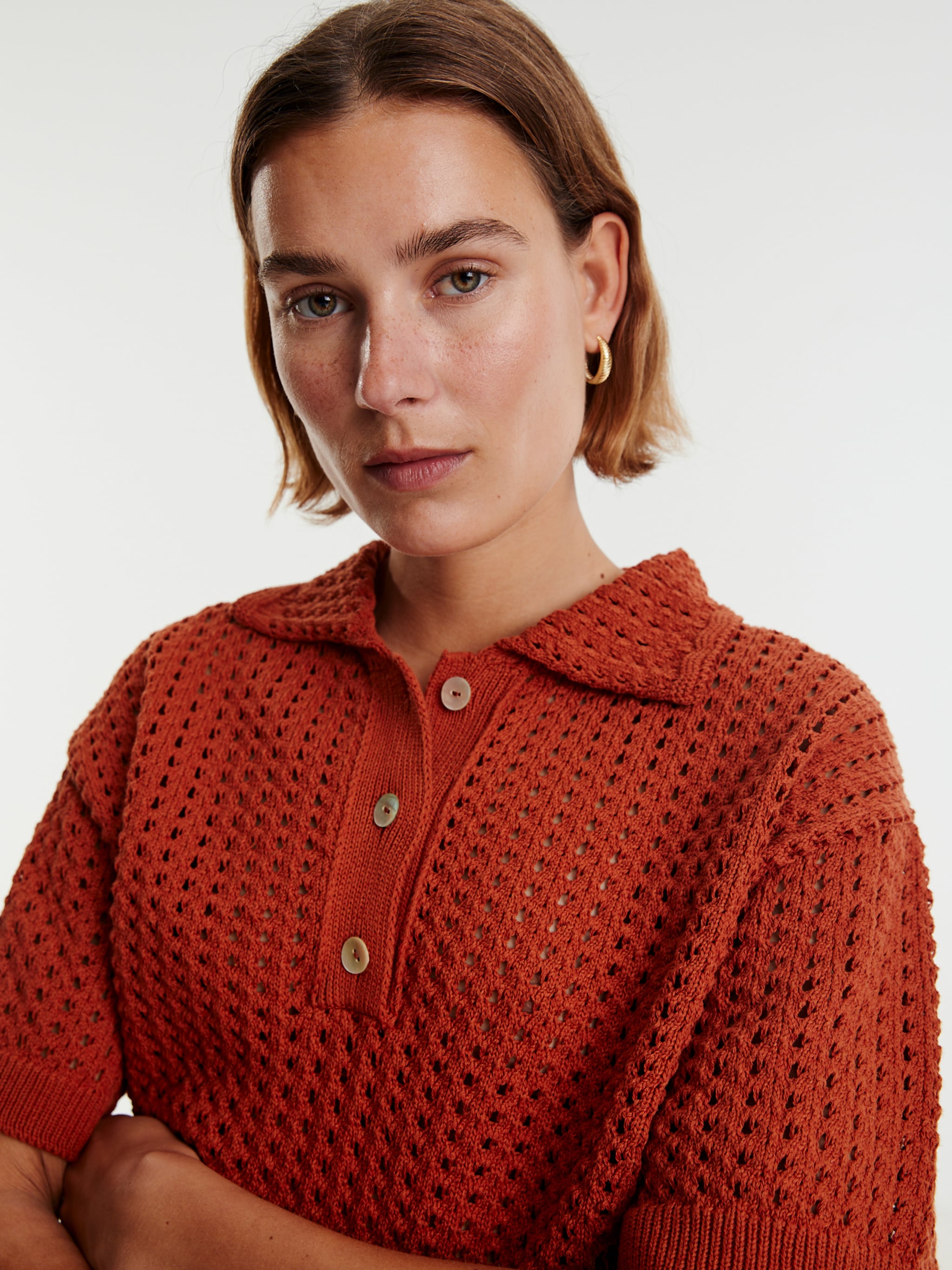 EDITED Produkte Polo Jumper 'Jule' braun