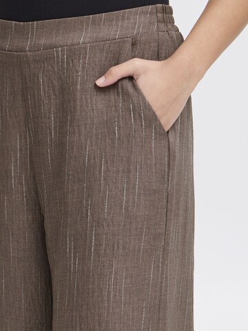 ICHI Wide leg Broek 'Ixremi' in Bruin