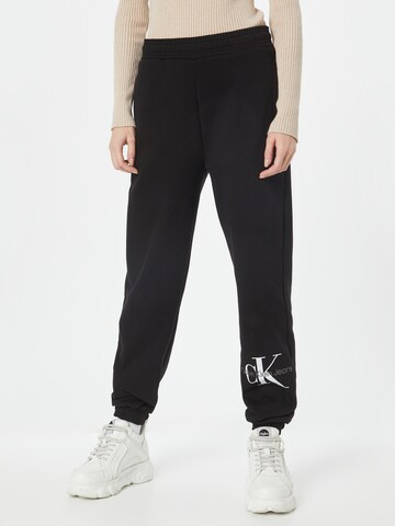 Calvin Klein Jeans Ozke Hlače | črna barva: sprednja stran