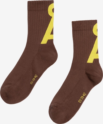 ARMEDANGELS Socks in Brown: front