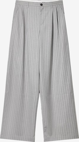 Pantalon à pince Bershka en gris : devant