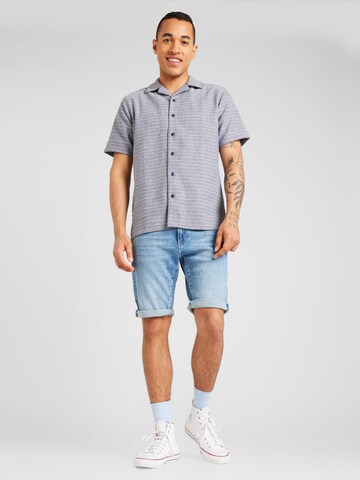 Only & Sons Regular fit Button Up Shirt 'NASH' in Blue