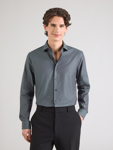 Michael Kors Slim fit Overhemd in Groen: voorkant