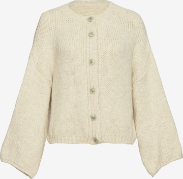Lilavie Strickjacke ' Taynaa ' in Beige: Vorderseite