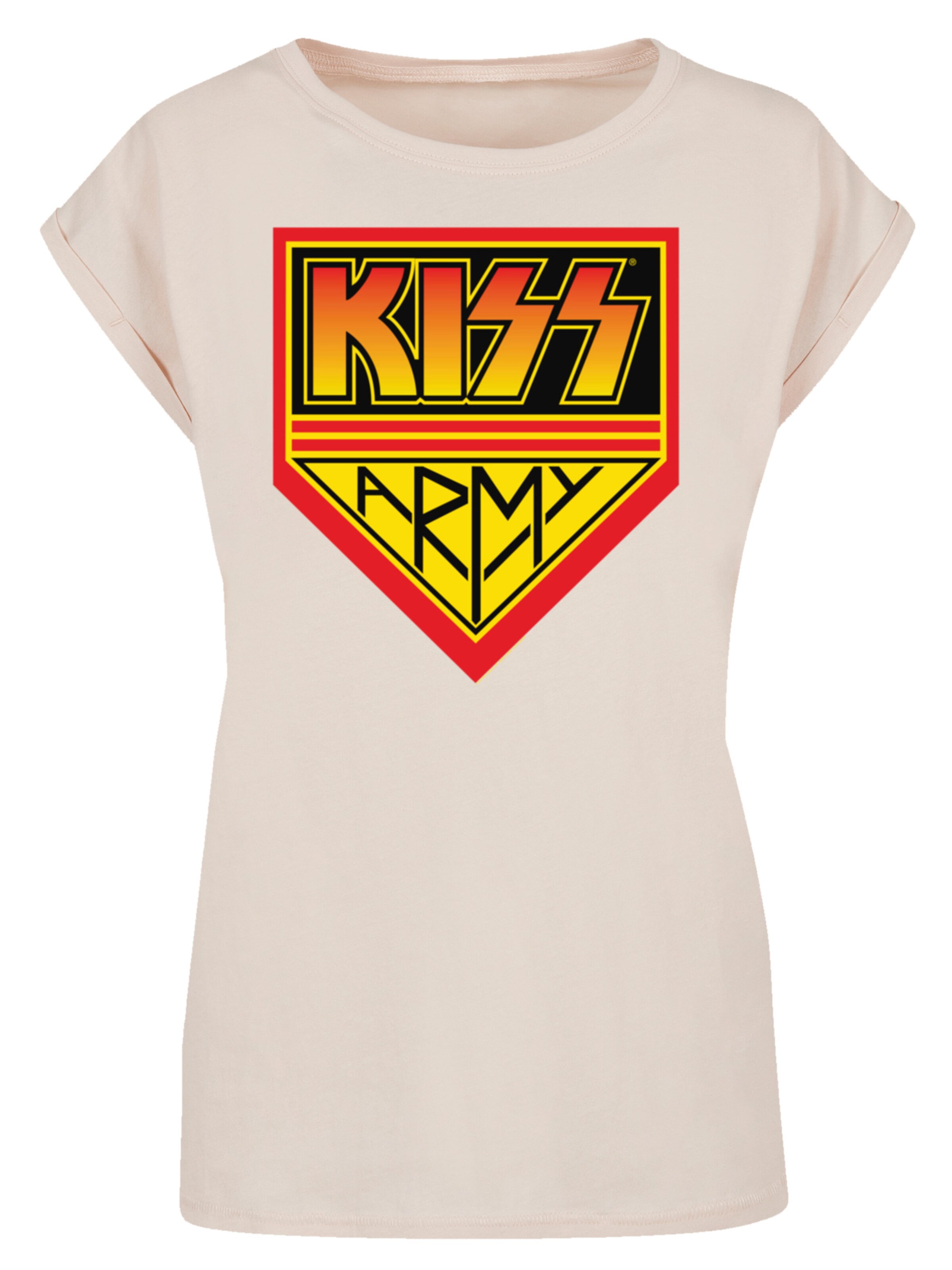 T-shirt 'Kiss ' F4NT4STIC en beige : devant