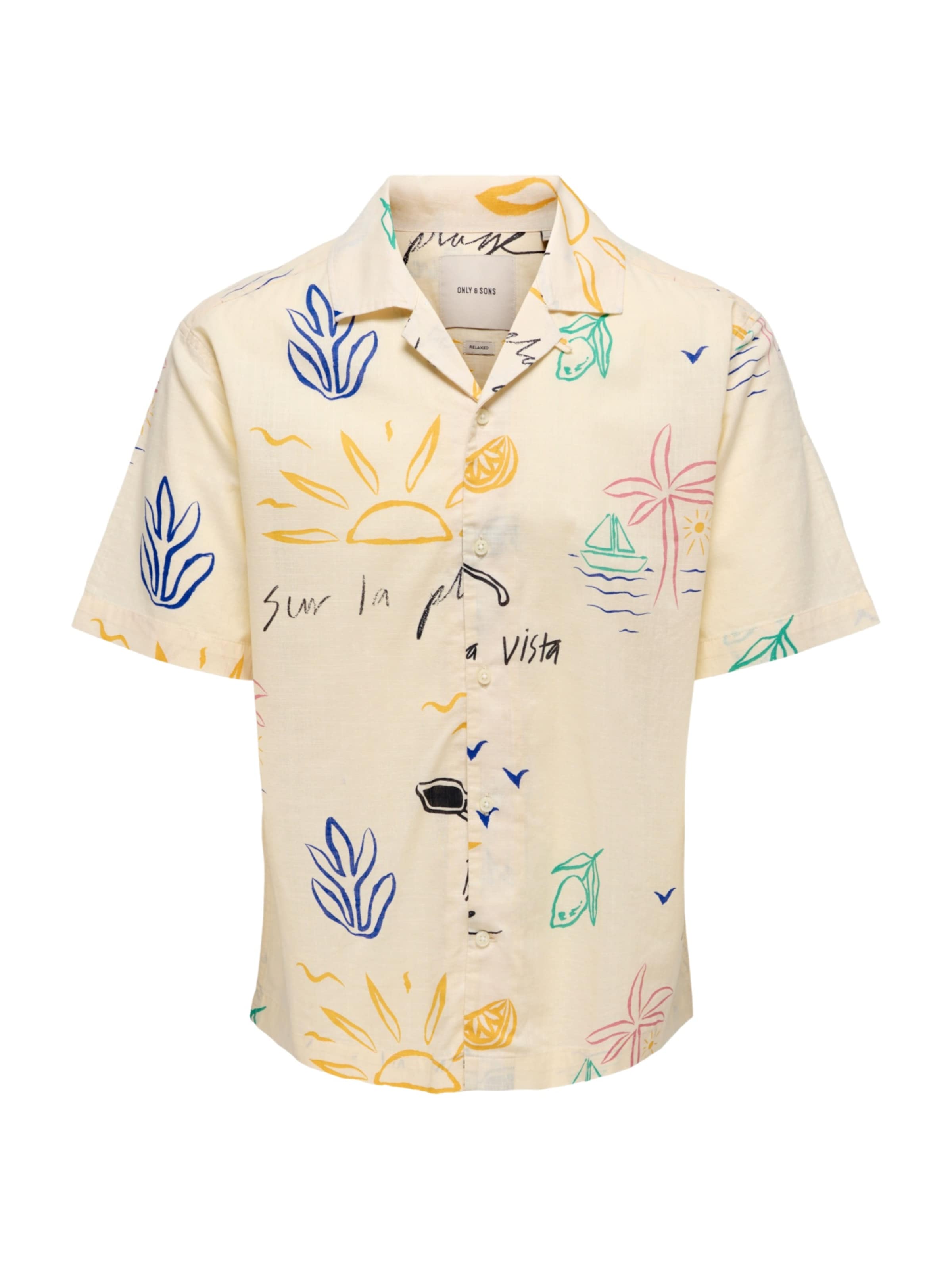 Only & Sons Hemd 'Luke' in L in beige / mischfarben, Produktansicht