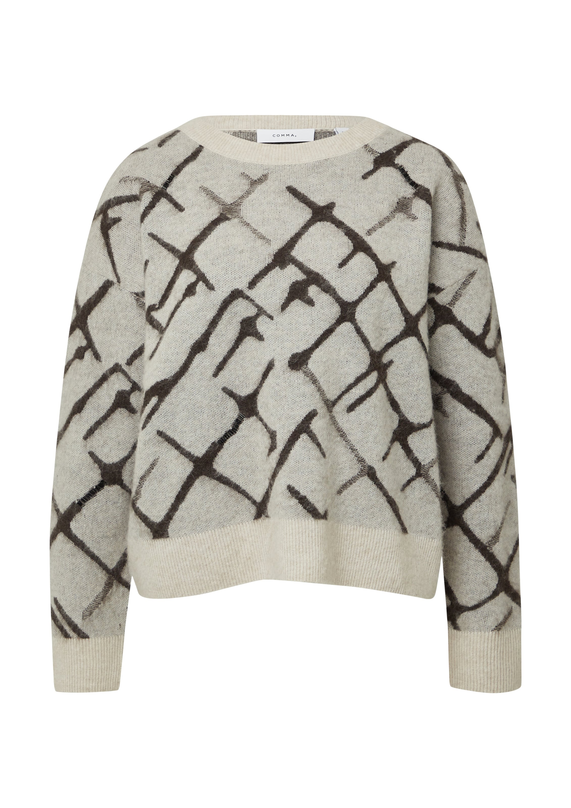 COMMA - Pullover em bege: frente