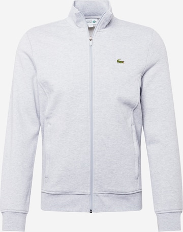 LACOSTE Zip-Up Hoodie in Grey: front