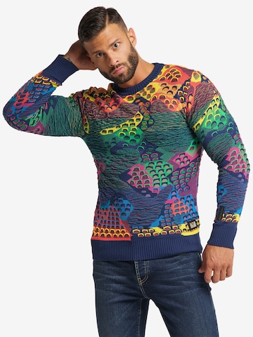 Pull-over Carlo Colucci en mélange de couleurs : devant