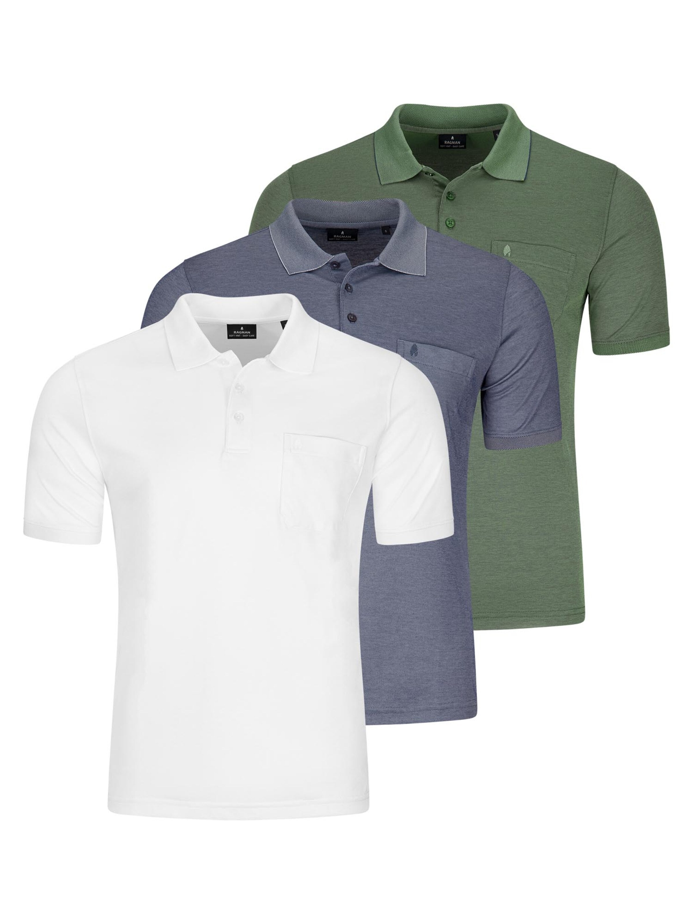 Ragman Shirt 'Basic' in Blue: front