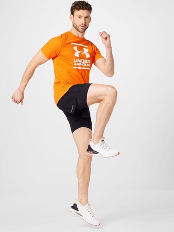 T-Shirt fonctionnel 'Foundation' UNDER ARMOUR en orange