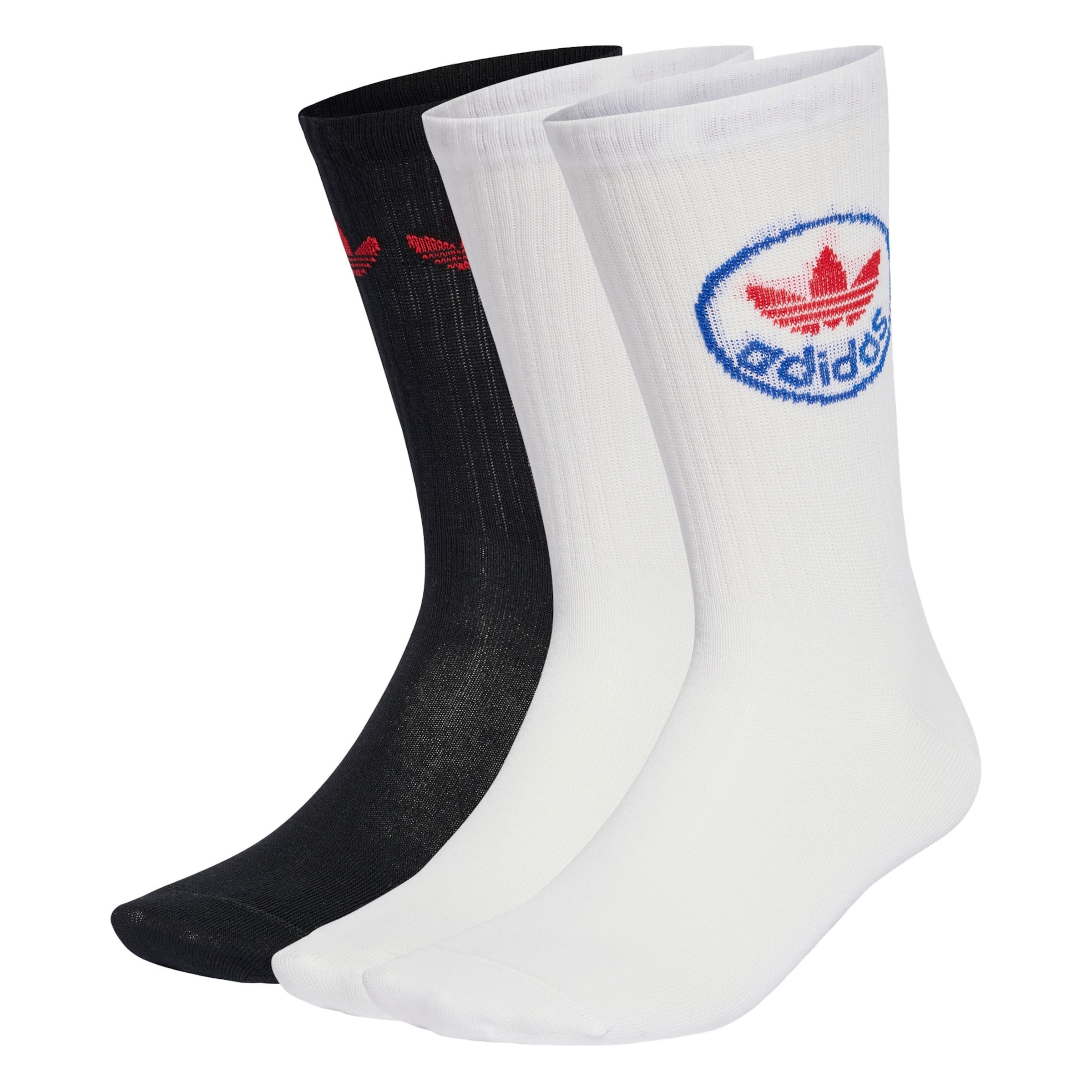 Chaussettes 'Trefoil' ADIDAS ORIGINALS en noir : devant