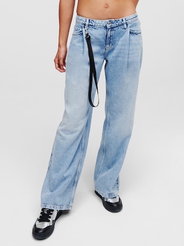 Karl Lagerfeld Loosefit Jeans in Blauw: voorkant