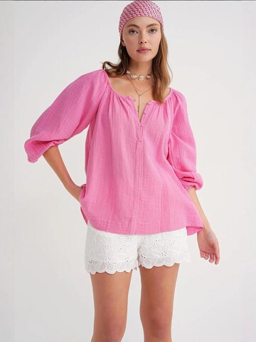 MixRay Blouse in Pink: front