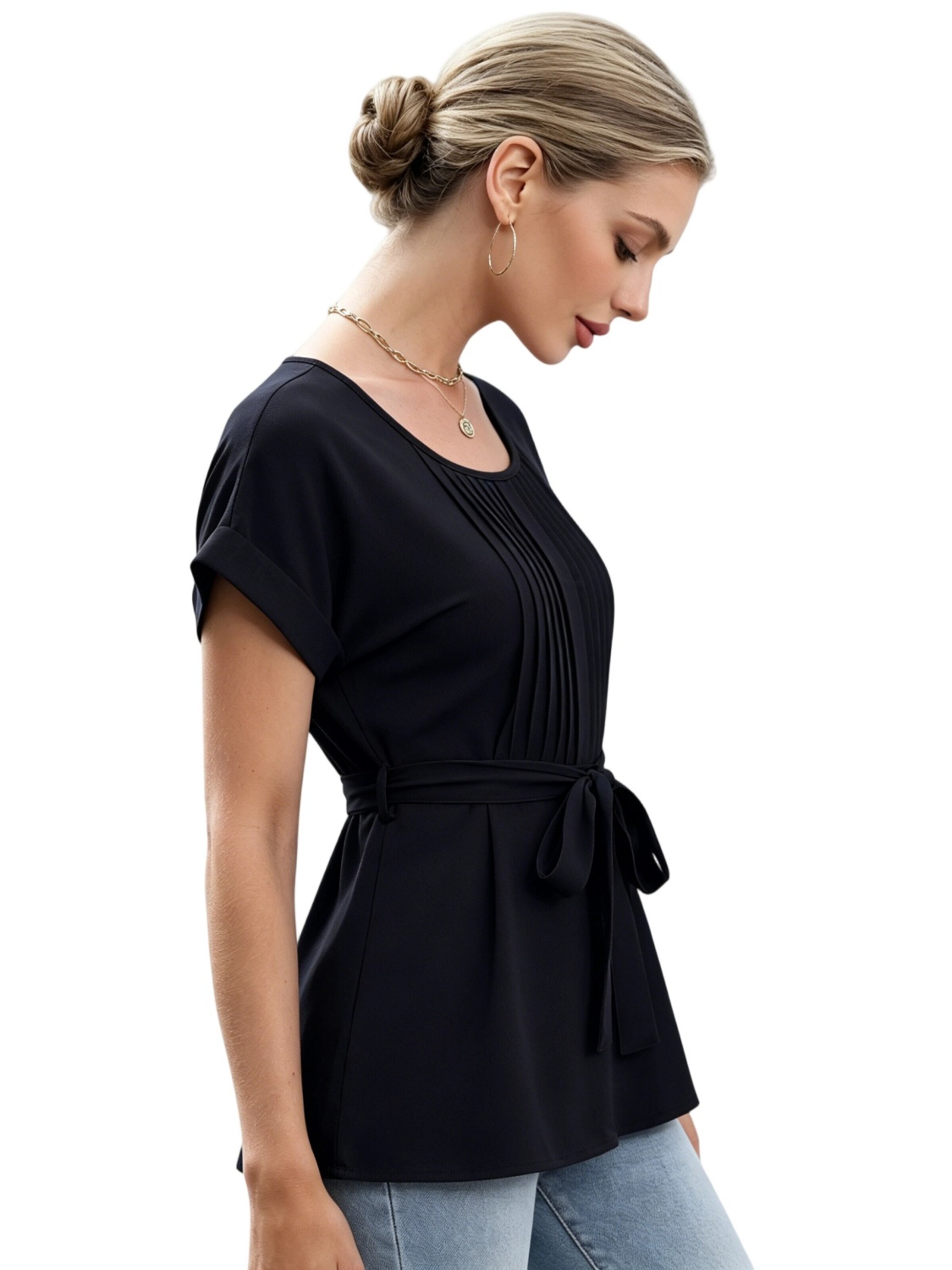 Yesfashion Koszulka w kolorze czarny