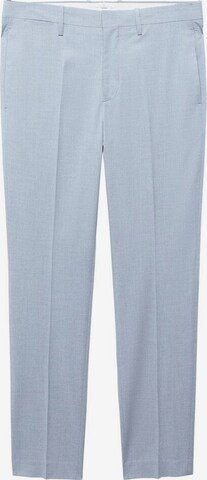 MANGO MAN Slim fit Pleated Pants 'Paris' in Blue: front