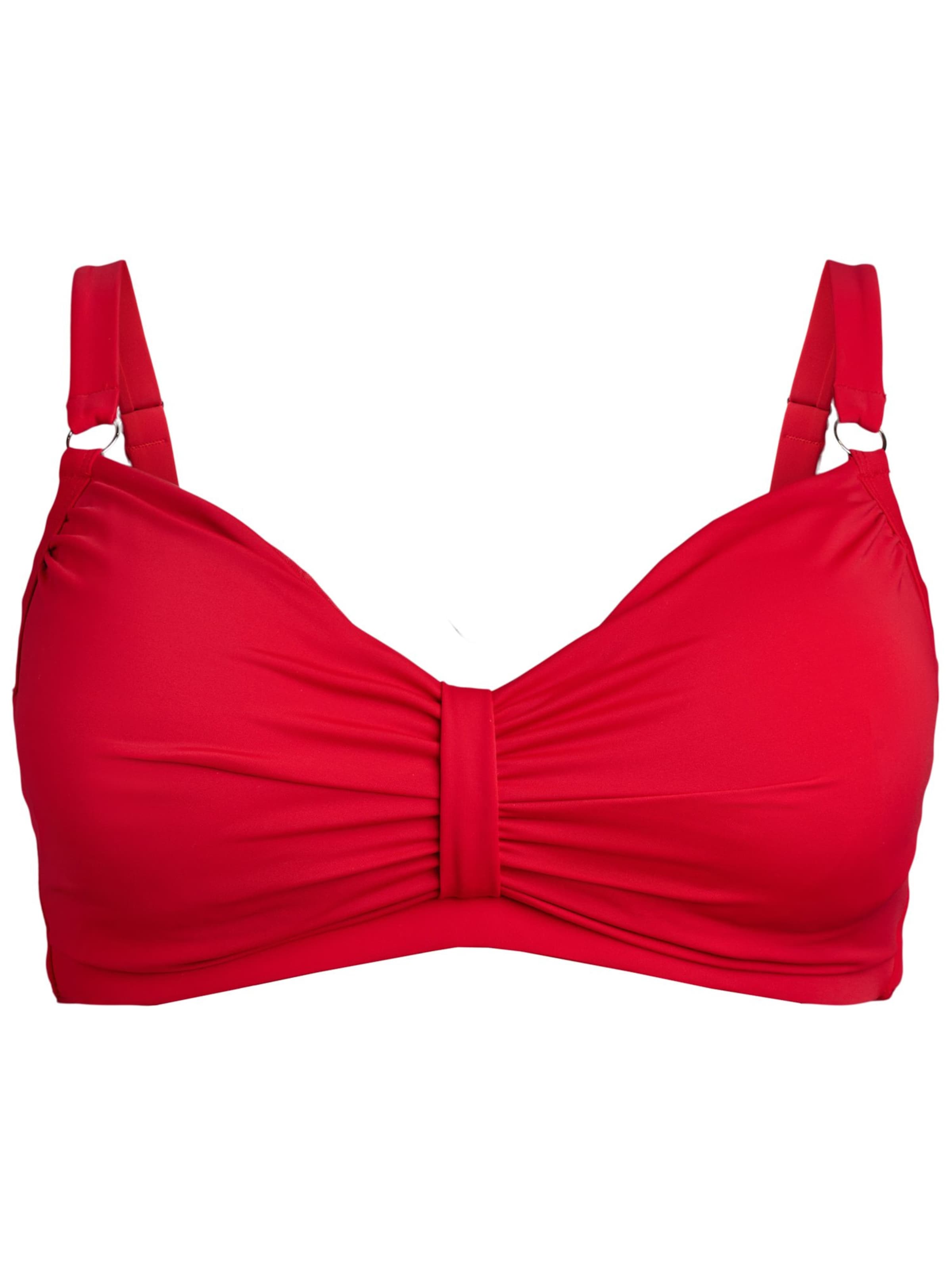 Swim by Zizzi Бюстгальтер под футболку Верх бикини в Красный: спереди