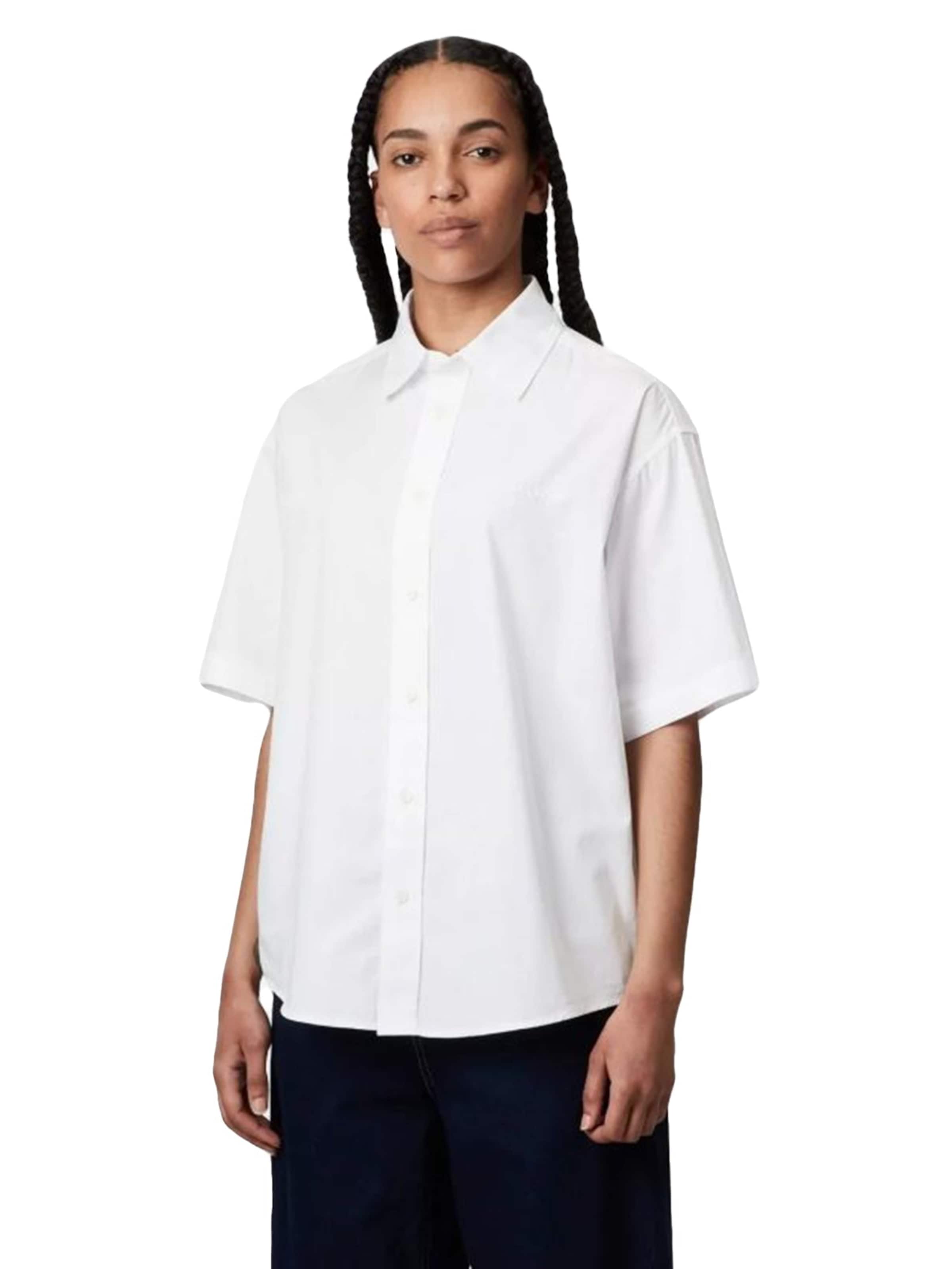 Carhartt WIP Bluse 'W' S/S JAXON SHIRT WHITE / WHITE' i hvid: forside