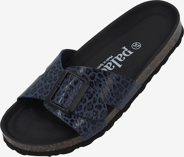 Palado Pantolette 'Tinos Leo' in Blau: Vorderseite
