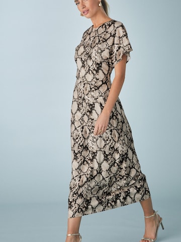 Next Kleid 'Drapierung' in Beige