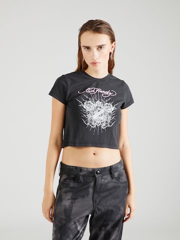 Ed Hardy Shirt in Zwart: voorkant