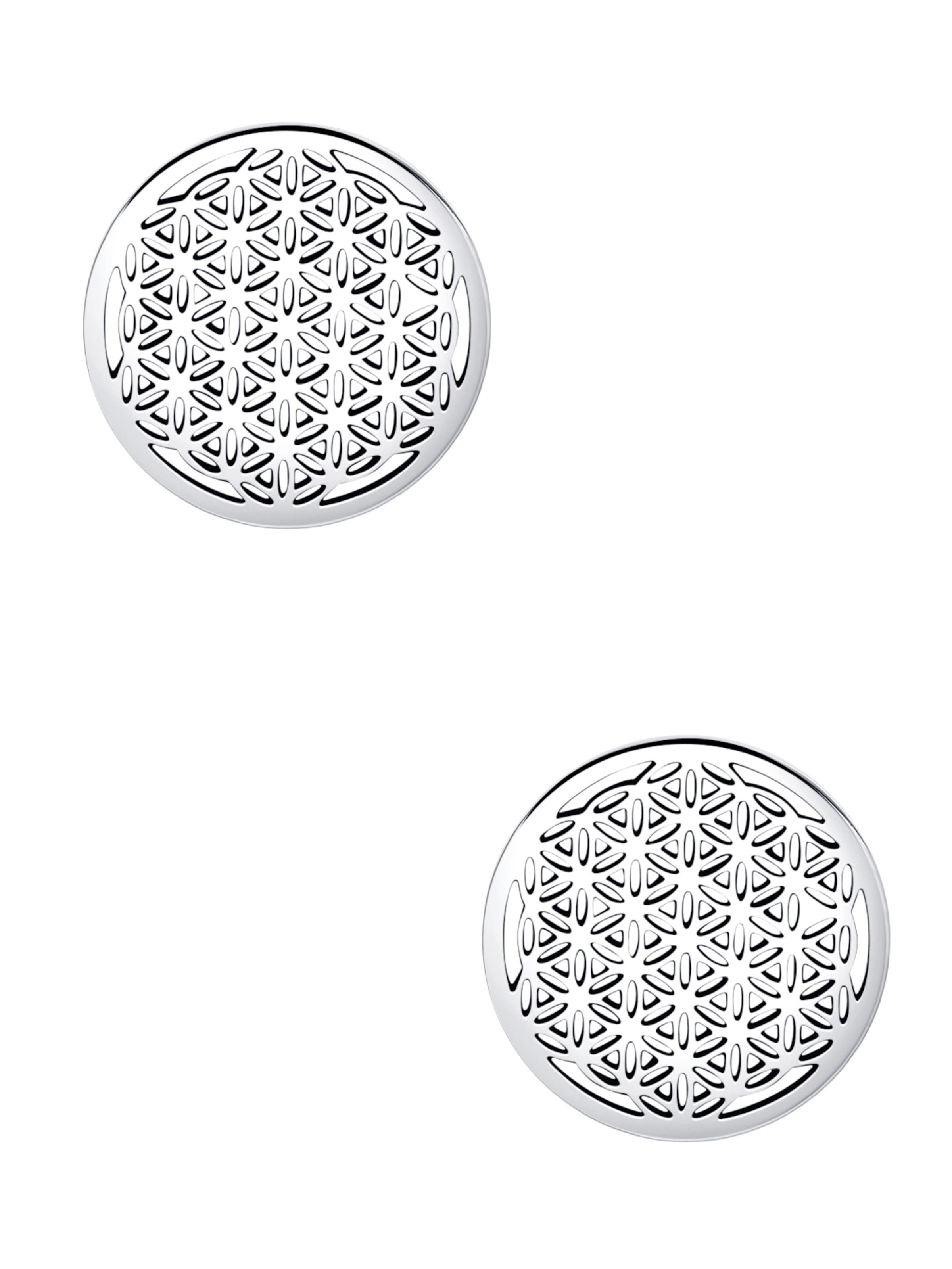 Hey Happiness Earrings 'Flower Of life' in Silver