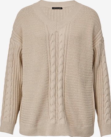 Pull-over Sara Lindholm en beige : devant