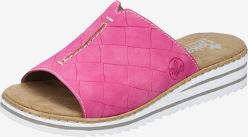 Rieker Pantolette in Pink: predná strana