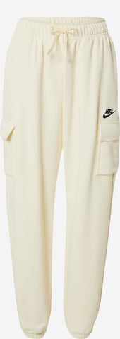 Effilé Pantalon cargo Nike Sportswear en beige : devant