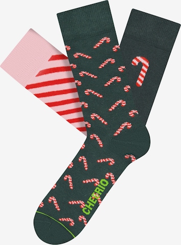 Chaussettes 'Candy Season' CHEERIO* en vert : devant