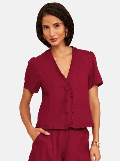 Camicia da donna in S love & roses di colore bordeaux, Visualizzazione prodotti