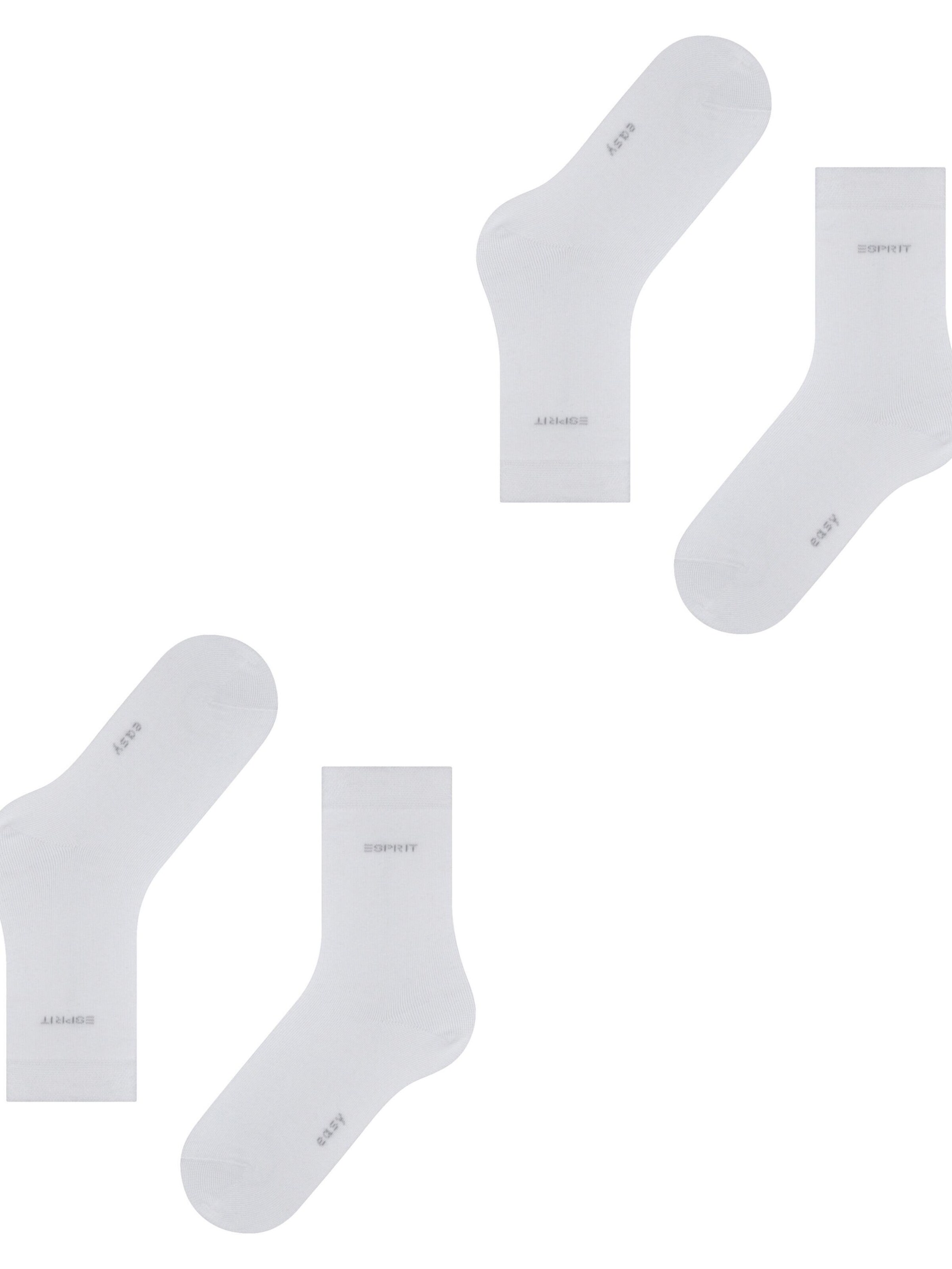 ESPRIT Socken 'Basic Easy 2-Pack'‌‌‌ in Weiß