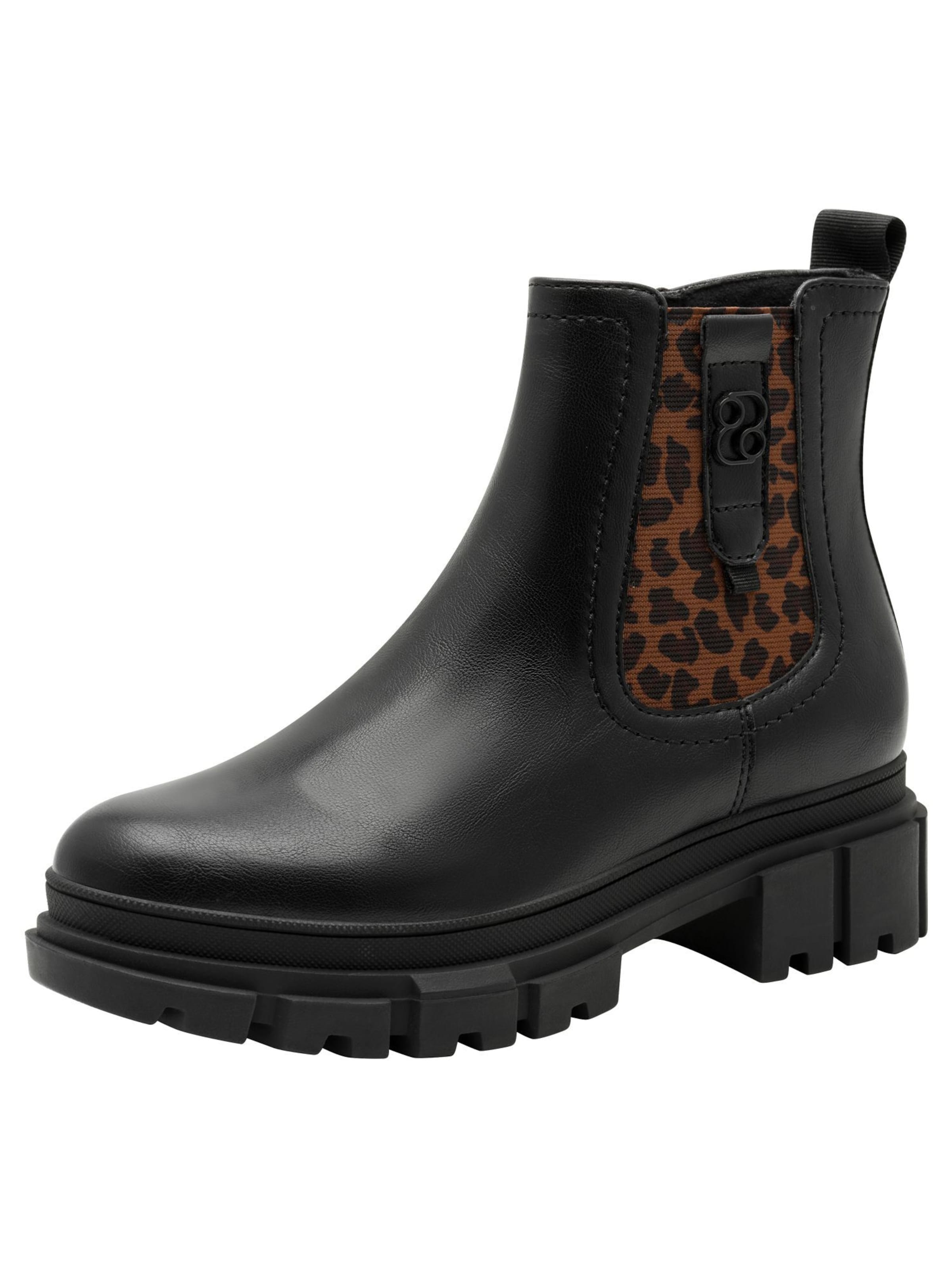 s.Oliver Chelsea boots in Black: front