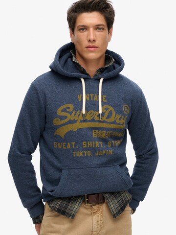 Superdry Sweatshirt 'CLASSIC' in Blue: front