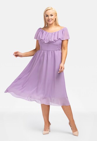 Robe de cocktail 'MILANO' Karko en violet : devant