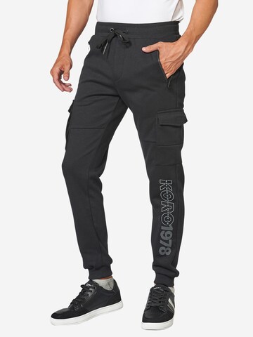 KOROSHI Zúžený Kalhoty – černá