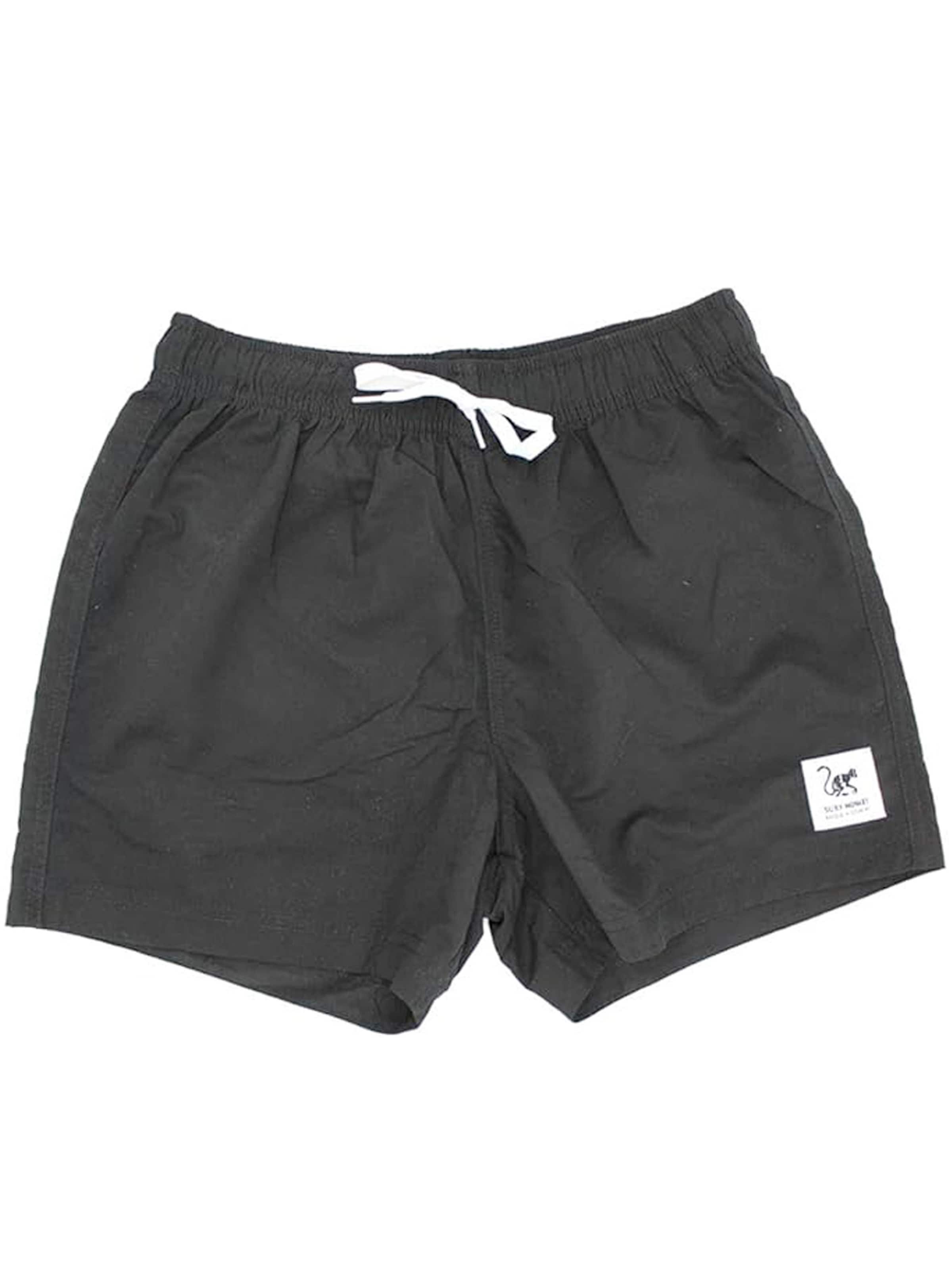 Surf Monkey - Bermudas en negro: frente