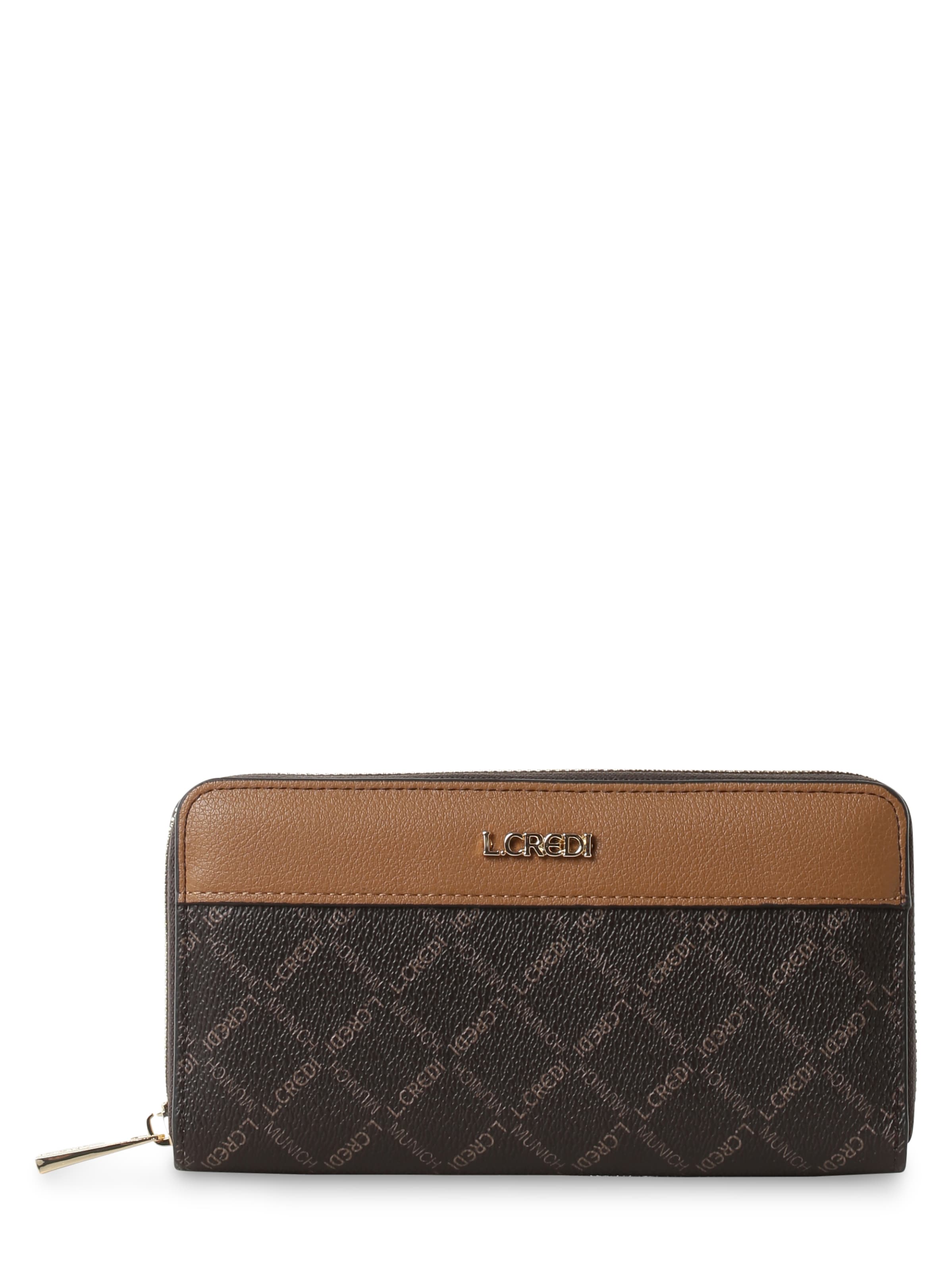 L.CREDI Wallet 'Filiberta' in Brown: front