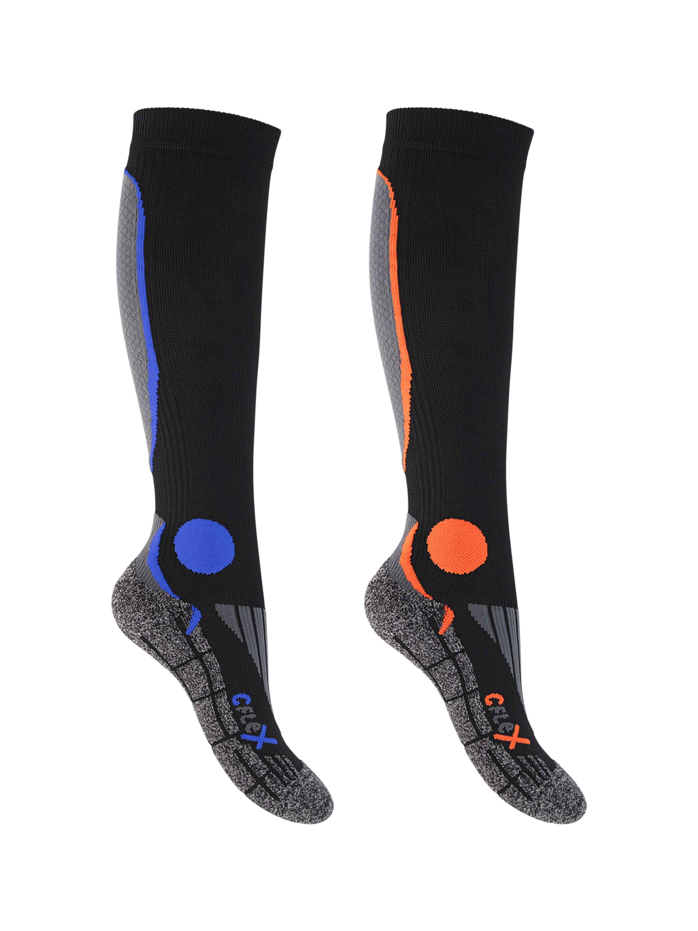 cflex Sportsocken 'Performance'‌‌‌‌ in Schwarz: Vorderseite