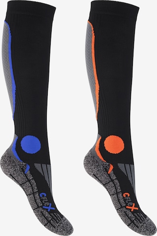 cflex Sportsocken 'Performance' in Schwarz: Vorderseite