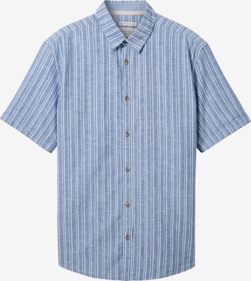 Coupe regular Chemise TOM TAILOR en bleu : devant