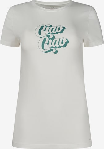 Tricou de la Skiny pe bej: față