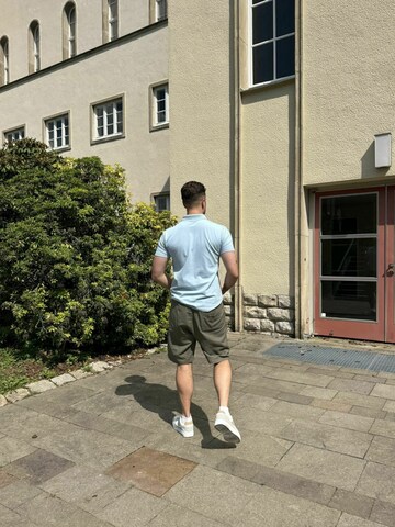 Coupe regular Chemise ' Muscle Polo ' TEESHOPPEN en bleu