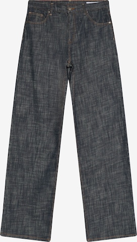 BershkaWide Leg/ Široke nogavice Traperice - plava boja: prednji dio