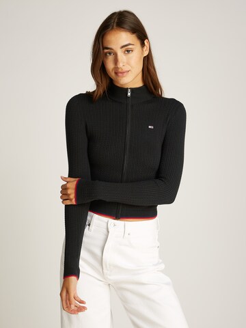 Tommy Jeans Вязаная кофта в Черный: спереди