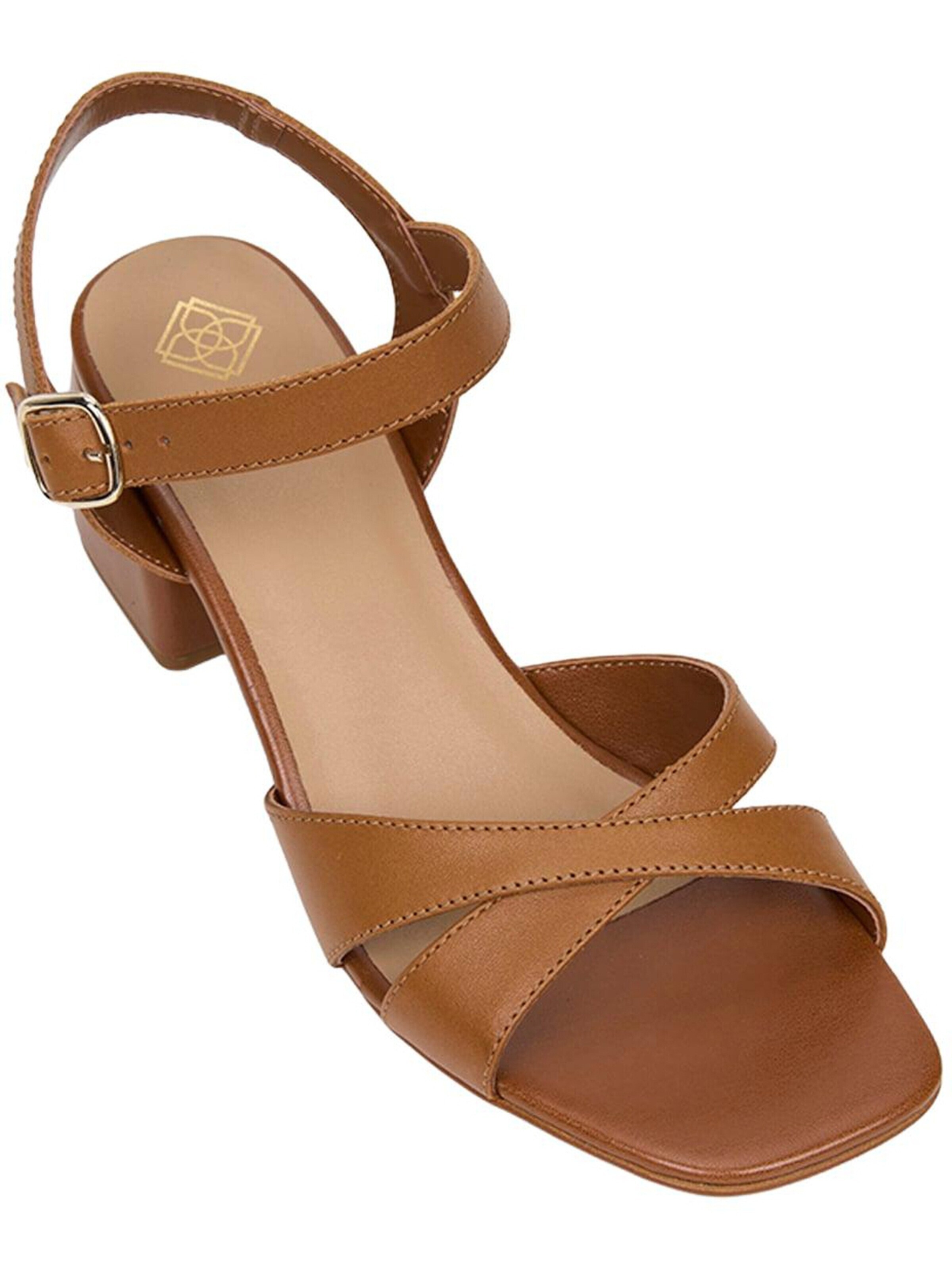 Desa Sandal 'Sandalen mit Blockabsatz' in Brown